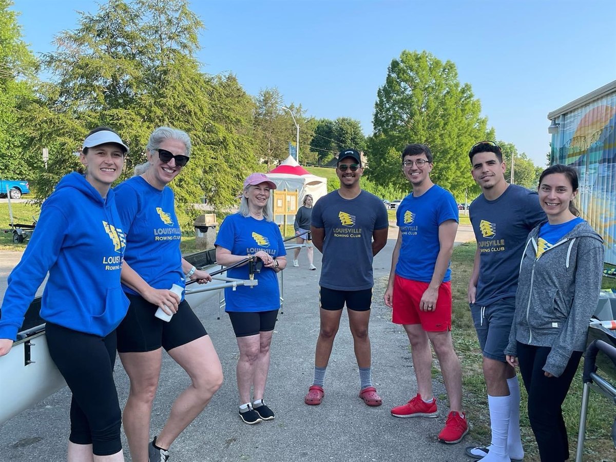 Louisville Rowing Club masters crew rowing